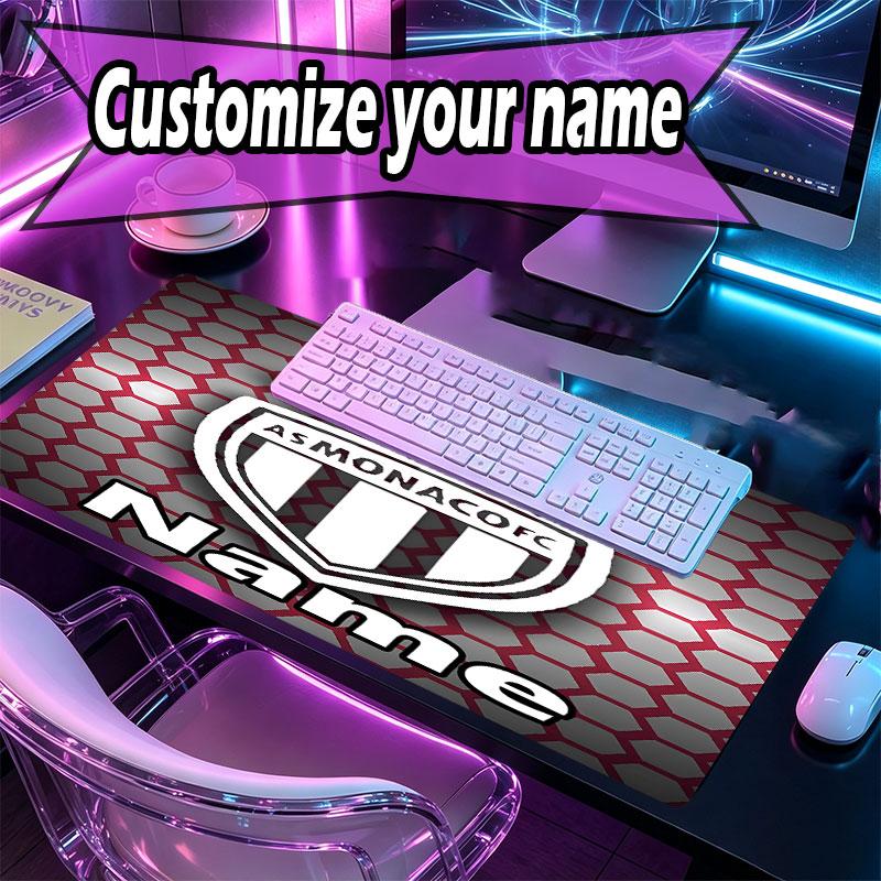 Custom Name Personalized AS Monaco Pattern Mousepad, Laptop PC Desk Mat, Decorative Desk Mat for Home Keyboard Pad Gift