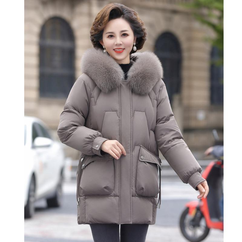 Mom Winter Down Jacket Small Middle-aged and Old Women's Clothing Large Size Cold-proof Cotton-padded Jacket Warm Jacket