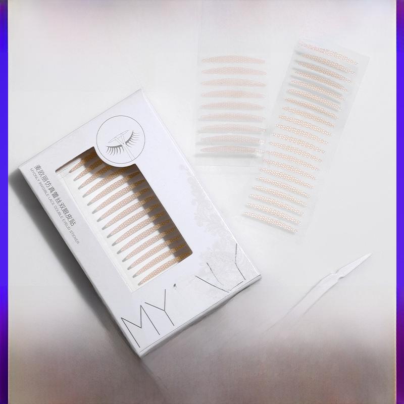Maioli Natural Invisible Double Eyelid Stickers - Traceless, Slim Lace Design for Swollen Eyes