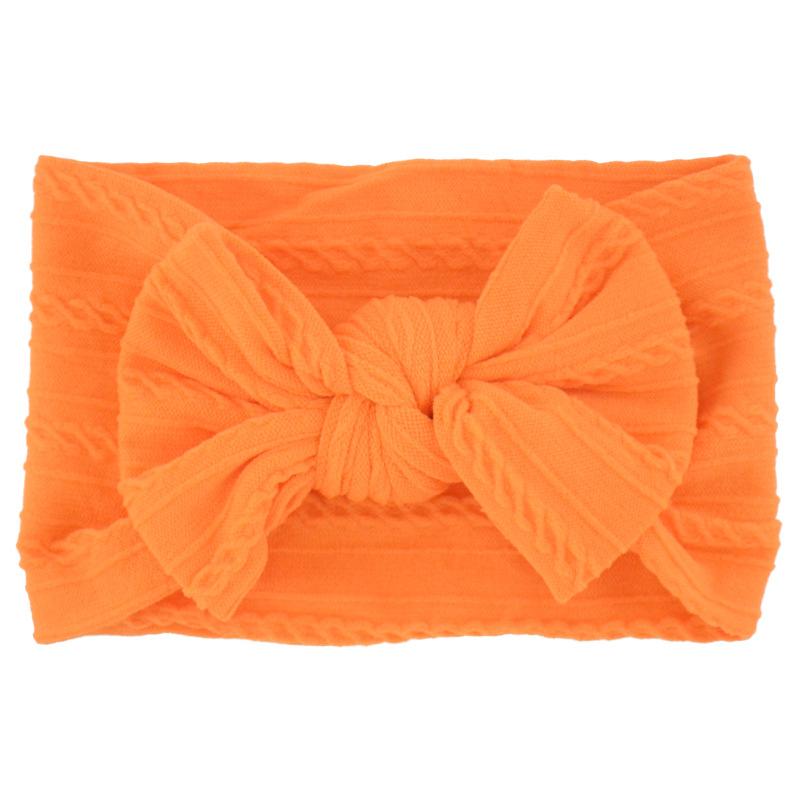 Solid Color Bow Baby Headbands, Soft Elastic Nylon Wide Hairbands for Infants