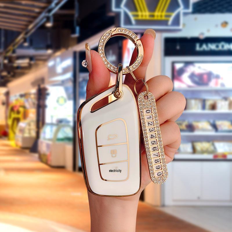 Neuer Baojun RC6/RM5/RS5/RS3 TPU Schlüsselanhänger - Autoschlüsselhülle mit Schnalle