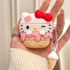 Fumaide Silicone AirPods Case with Cat Ice Cream Charm