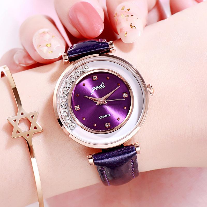 CQ369 Flowing rhinestone Women watch waterproof student watch light luxury quartz watch clock giftwatches for woman