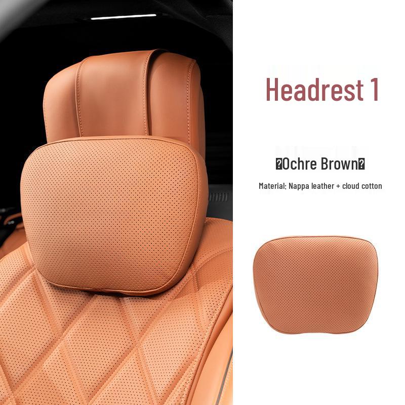 Premium Maybach S-Class Headrest & Breathable Lumbar Support Cushion