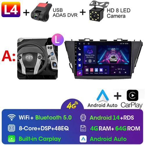 Car Radio Android For TOYOTA PRIUS V PLUS ALPHA 2012-2017 LHD/RHD Multimedia Video Player Bluetooth 5G DVD Wifi USB GPS Display