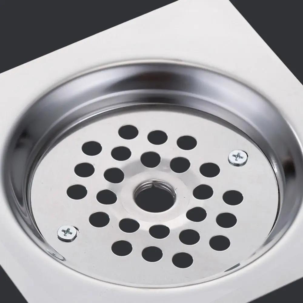 Creative Stainless Steel Press-Type Floor Drain Pop Up Bounce Pedal Type Sewer Floor Strainer Anti-odor Square Drain Filter