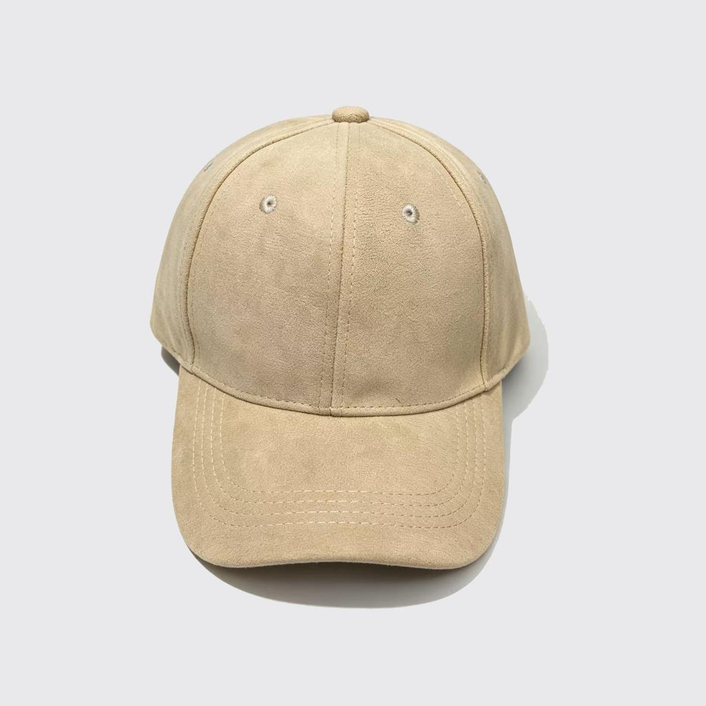 Simple, Basic Baseball Cap, Solid Color, Versatile, Provides Sun Protection and Warmth, Made of Faux Suede Material, Men's Style