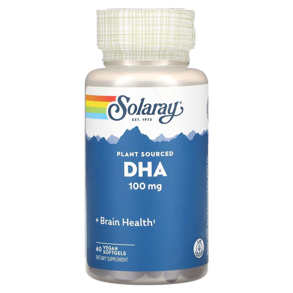 Dha, Plant-Based, 100Mg, Vegan Softgels, 60 Tablets