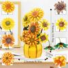 1009Pcs Sunflower Building Blocks Flower Bouquet Vase Model Bricks Set Idea Home Decoration Kids Educational Toys Holiday Gifts