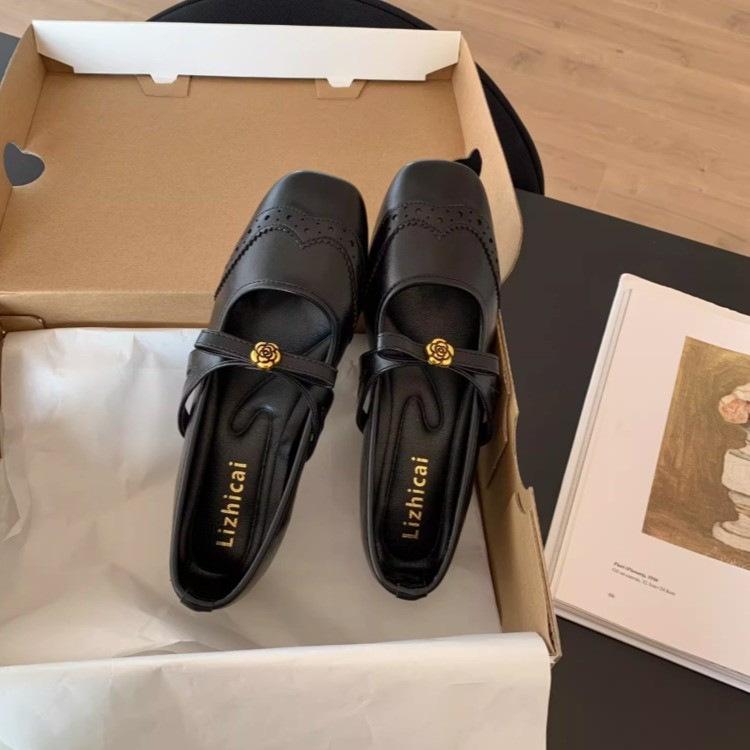Camellia Mary Jane shoes women's spring and autumn new versatile temperament with skirt single shoes