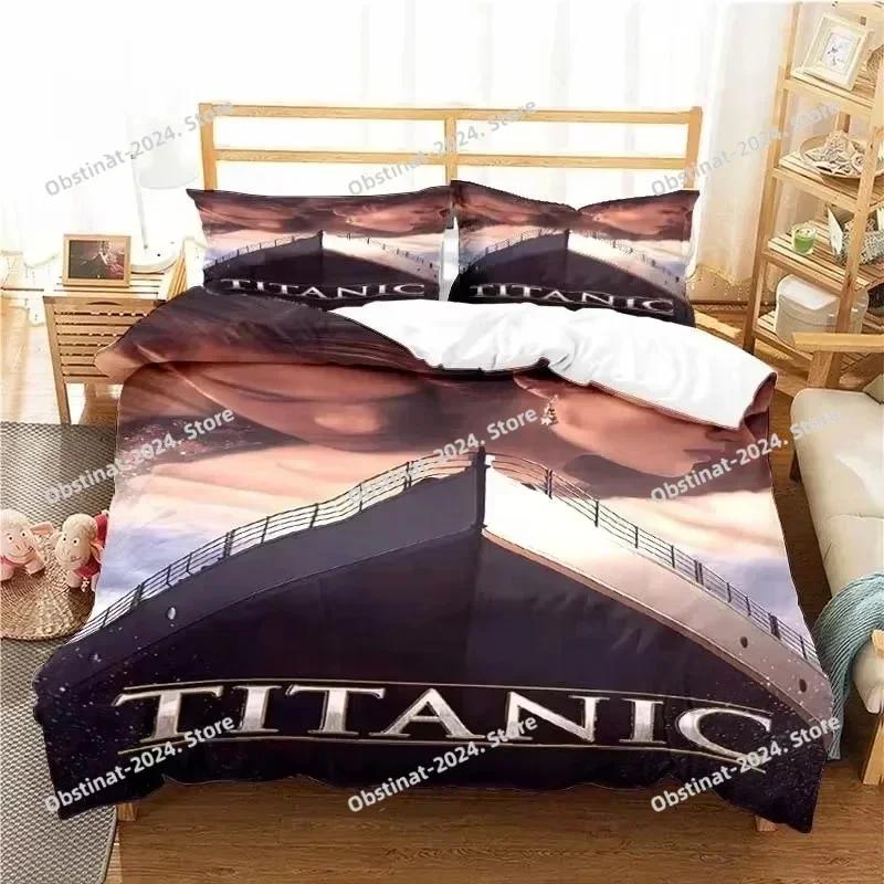 Top Movie Titanics Bedding Set Printed single Comforter Quilt Bed Cover Duvet Cover Pillow Case 3 Pieces Set For Kids Adult Size