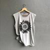 Stylish And Comfortable Women Sleeveless Top With Eye-catching Sunflower Design