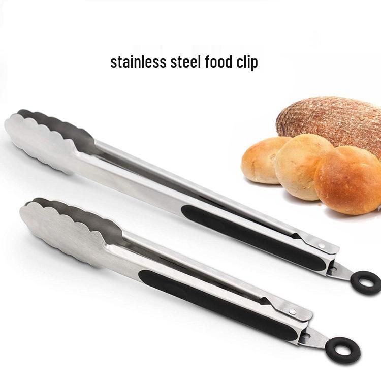 

Spot Kitchen 9 /12 Stainless Steel Food Tongs with Rubber & Plastic Handle Pads 9 inch