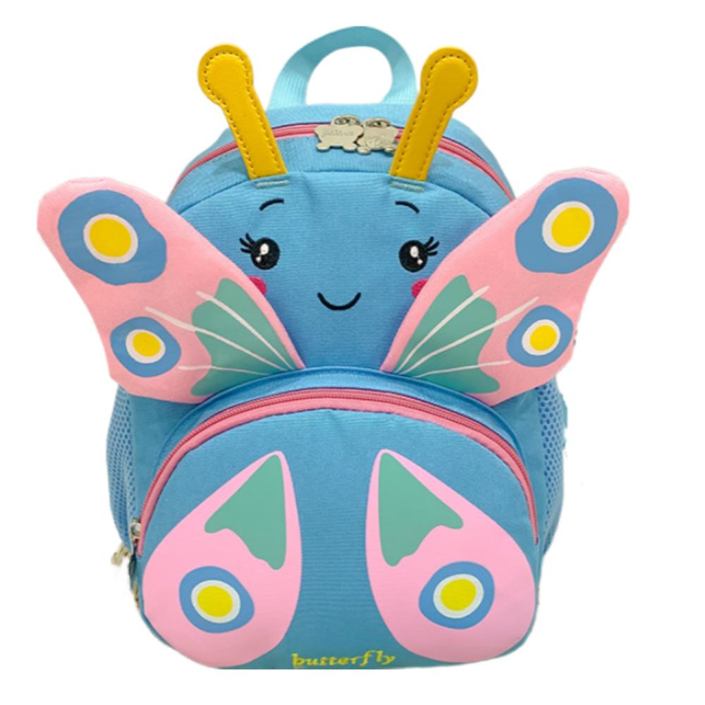 3D Butterfly Oxford School Bag for Children Cute Lightweight Large Capacity Toddler Backpack