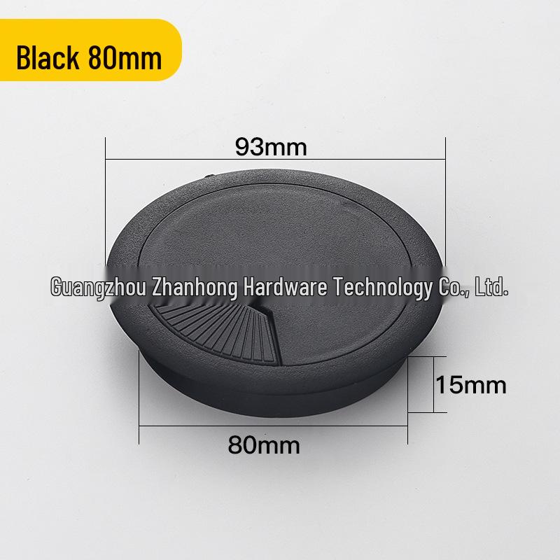 Round Desktop Cable Hole Cover for Wire Management (50, 53, 60mm)