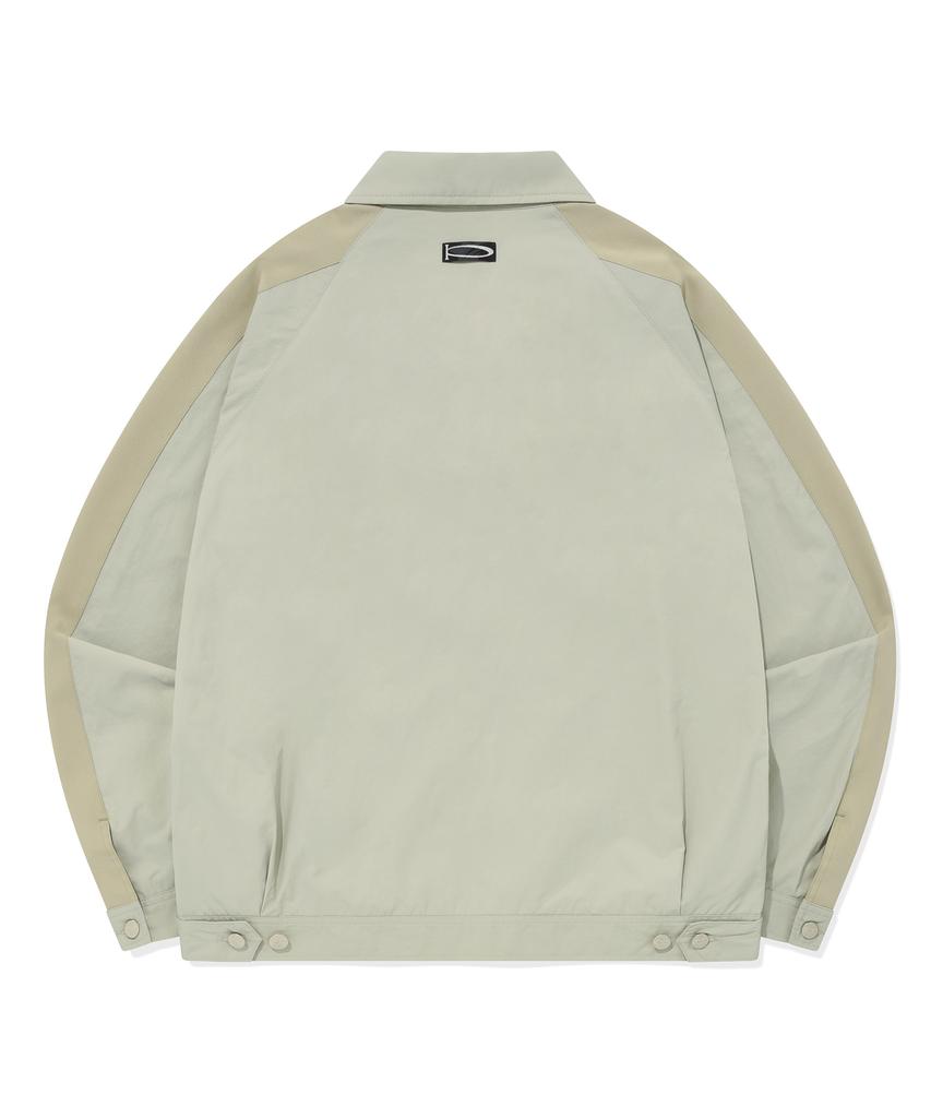 Physical Department Colorblock Curve Trucker Jacket Greige