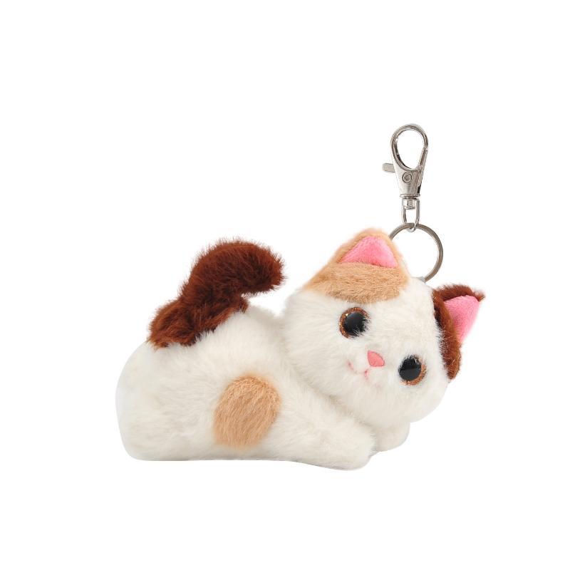 Cartoon Cat Plush Pendant Decoration Stuffed Doll Keychain Cute Bag Charm Doll Plush Boys & Girls Birthday Gift