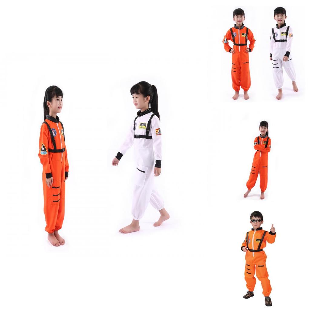 Astronaut Cosplay Costume For Kids Polyester Suit With Space Suit Design For Halloween Parties