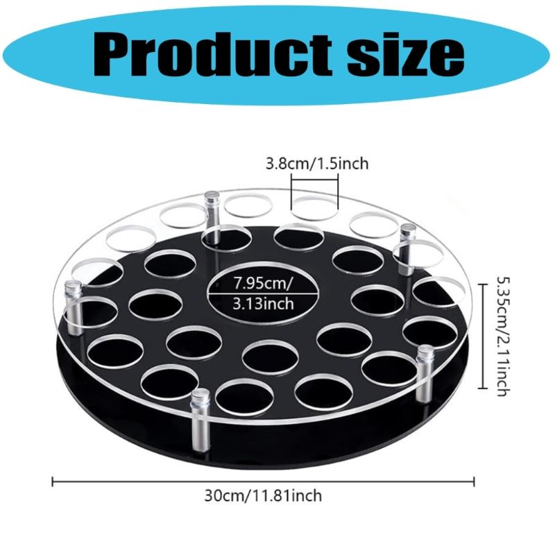 High Capacity Acrylic Wine Rack Organizers Featuring 25 Holes and Builts In Bottle Slot