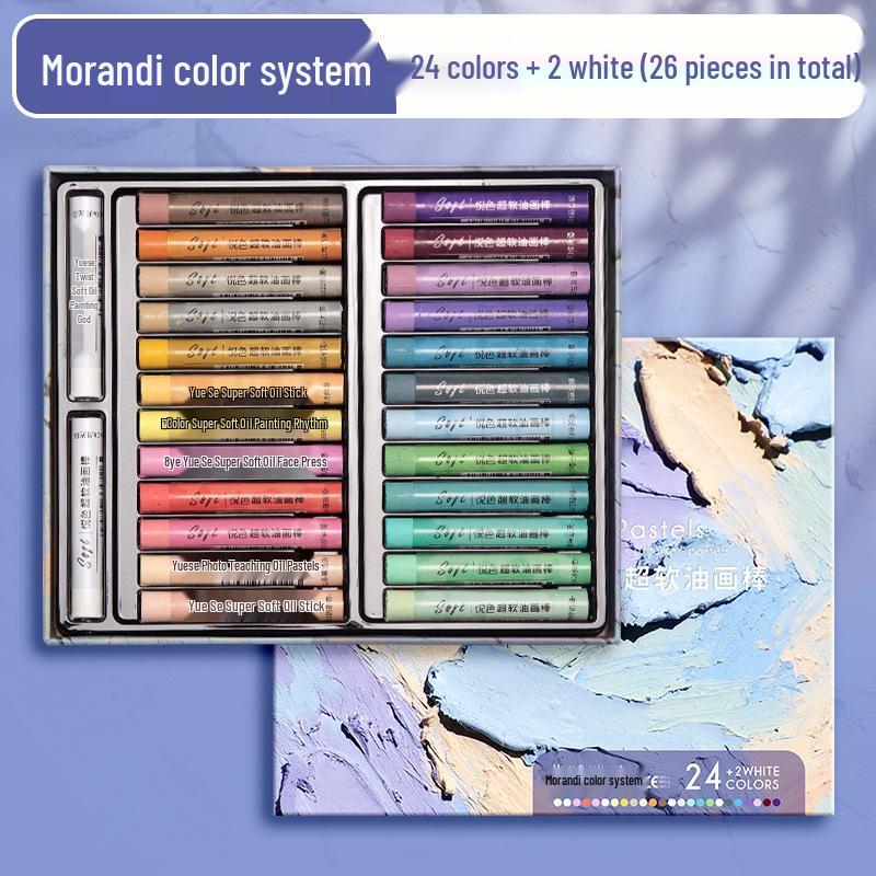 Kaba Bear 48 Farben Morandi Ölpastellkreiden für Grundschüler - Weiche, lebendige 3D-Kunst-Wachsmalstifte
