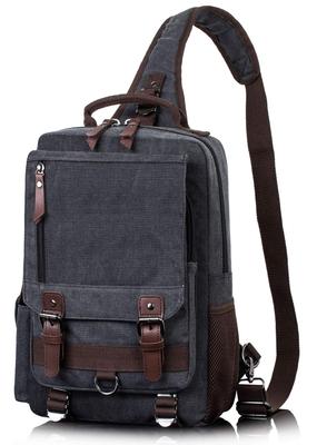Basic Power Large Canvas Body Military Crossbody Large Fits A4 and PCs Bag, One-Shoulder Bag, Bag, Bag, Capacity, 13-inch (Black-8596)