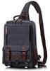 Basic Power Large Canvas Body Military Crossbody Large Fits A4 and PCs Bag, One-Shoulder Bag, Bag, Bag, Capacity, 13-inch (Black-8596)