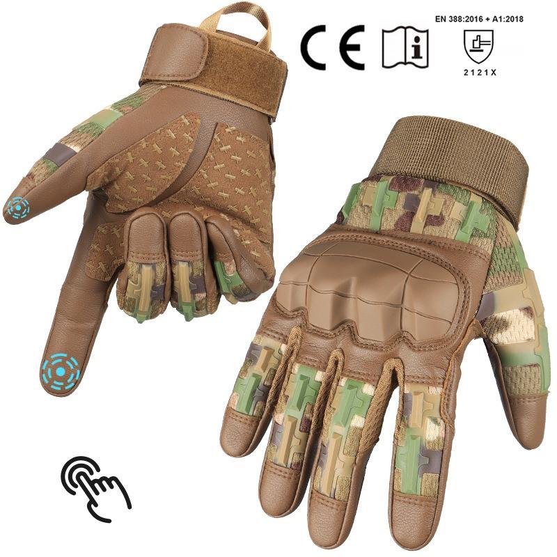 Tactical gloves five-finger touch screen outdoor sun protection non-slip motorcycle locomotive impact-resistant combat gloves