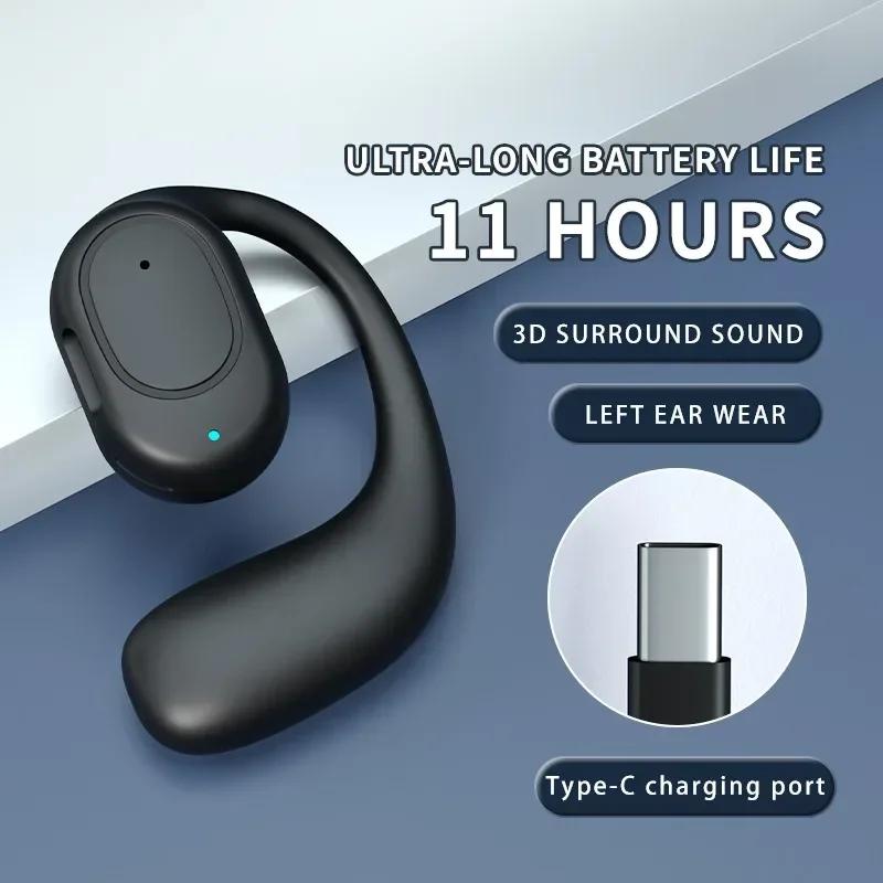 TWS KY-2 Bluetooth Earphone Wireless Single Ear Hanging Ear Type Non In Ear Business Sports HD Games Comfortable