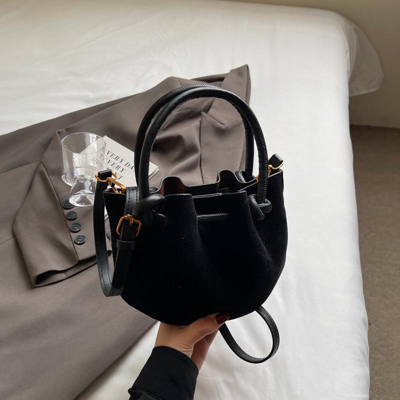 Wholesale Niche Leopard Print Bag Women's 2025 New Autumn and Winter Versatile Messenger Bag Suede Portable Bucket Bag