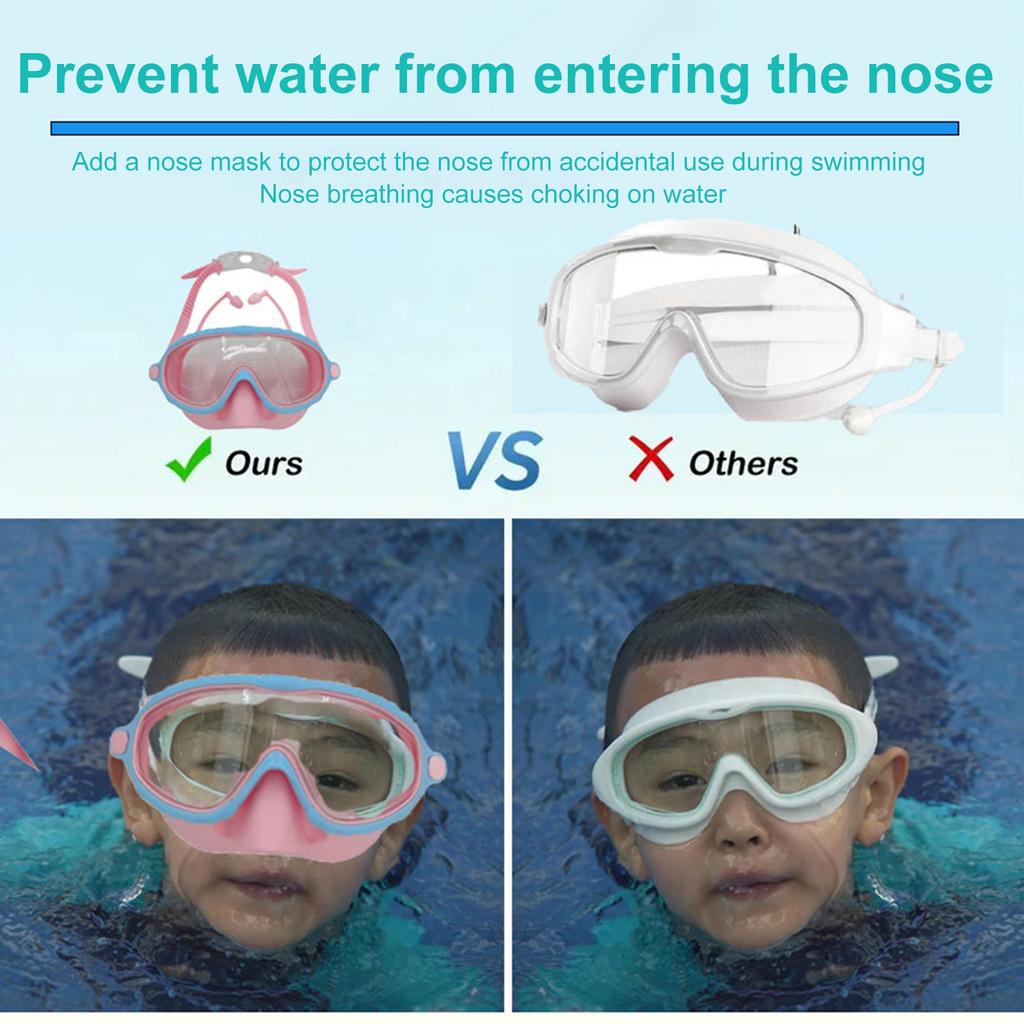 Tauchmaske mit weitem Sichtfeld - Beschlagfrei - Dicht Kleinkind Schwimmbrille Für Kinder Alter 3-15