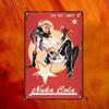Nuka Cola Drink Posters Metal Sign - Ultimate Wall Decor for Pub Gaming Vibes, Retro Game-Themed Metal Art