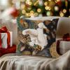 1pc Vintage Abstract Cute Green-Eyed Cat Pillowcase, Soft and Comfortable Polyester Short Plush Fabric, Single-Sided Print, Pillow Insert Not Included