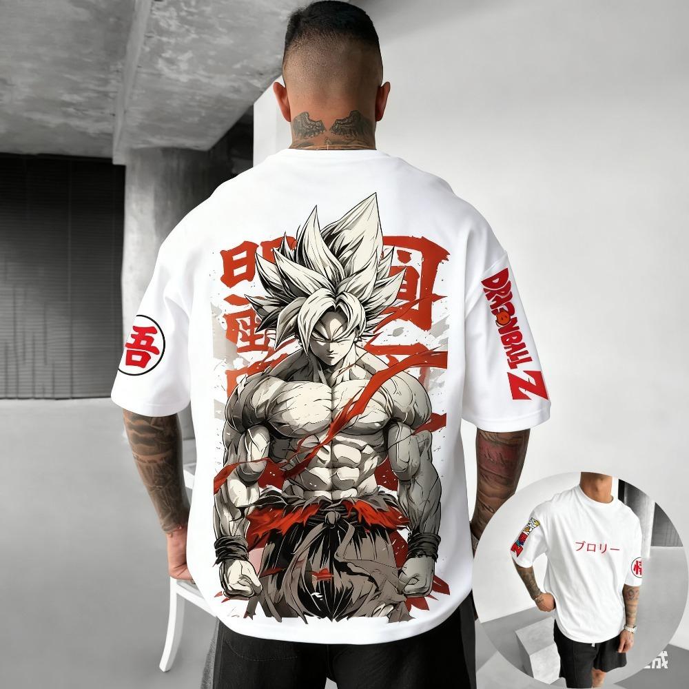 TIP723 Zomer Dragon Ball 40ste Verjaardag Anime Wukong Print 3D Bloemen Mode T-shirt Grote Maten Streetwear Neutraal XL