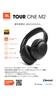 JBL TOUR ONE M2 Hybrid Noise-Canceling, Bluetooth-Enabled, Multipoint, Over-Ear Headphones, Black (JBLTOURONEM2BLK)