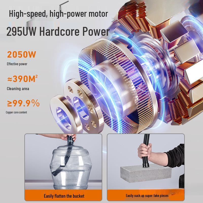 High-Power Industrial Vacuum Cleaner for Floor, Sofa, and Grout Cleaning