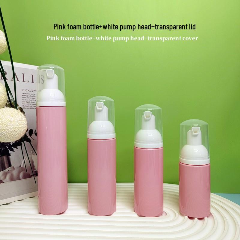 60ml Pink Travel Foaming Intimate Mousse Dispenser Bottle for Eyelash Cleanser