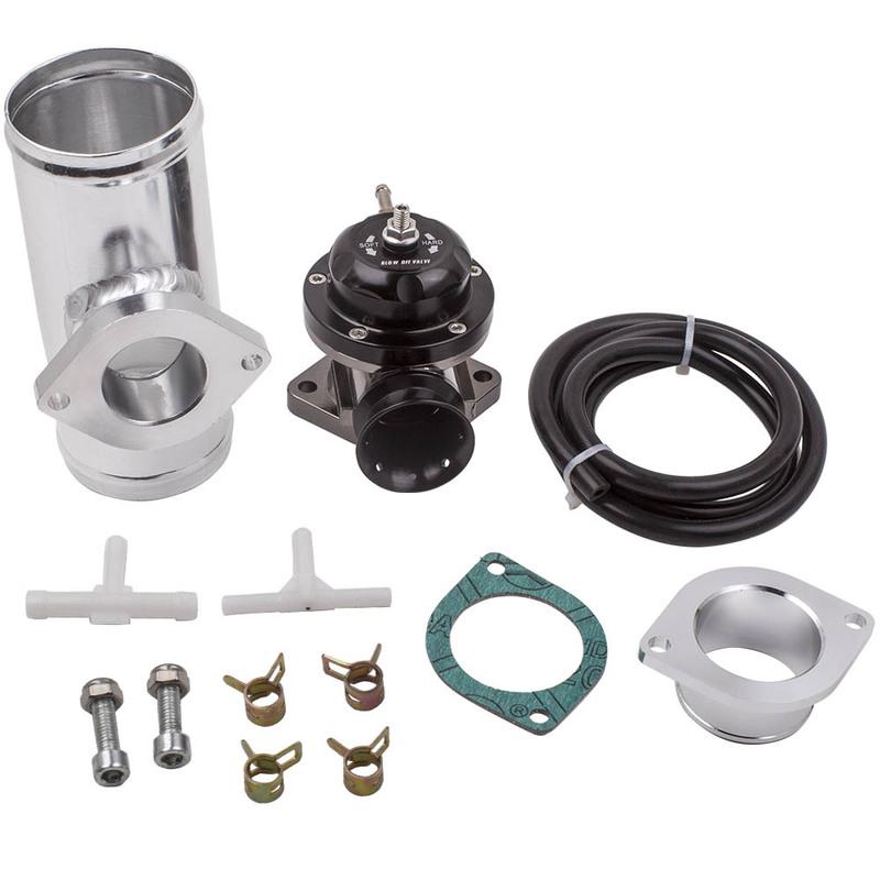 Universal Type-RS Turbo Blow off Valve Adjustable with 2.5" Aluminum Flange Pipe Adapter