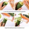 Space Efficient Stainless Steels Spirals Slicer For Vegetables Carrots Cucumbers Cutter with Rotating Handle Design