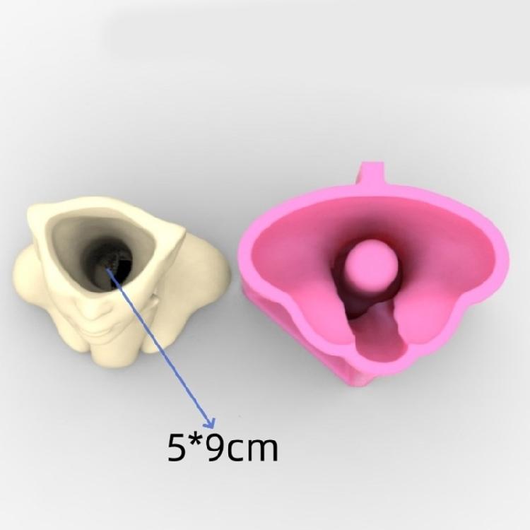 Silicone Vase Molds Fashion Flower Container Moulds Unique Portrait Shaped Storage Jar Mould Pen Holder Resin Molds