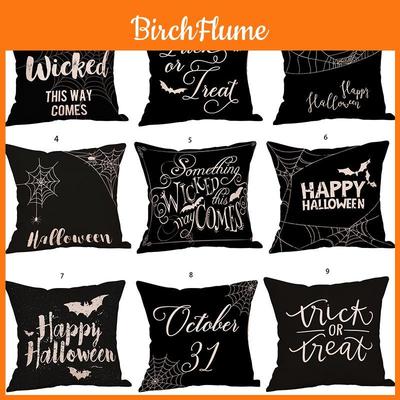 Luxurious Halloween Pillow Cover Fall Decor Pillow Case For Sofa And Waist Cushion