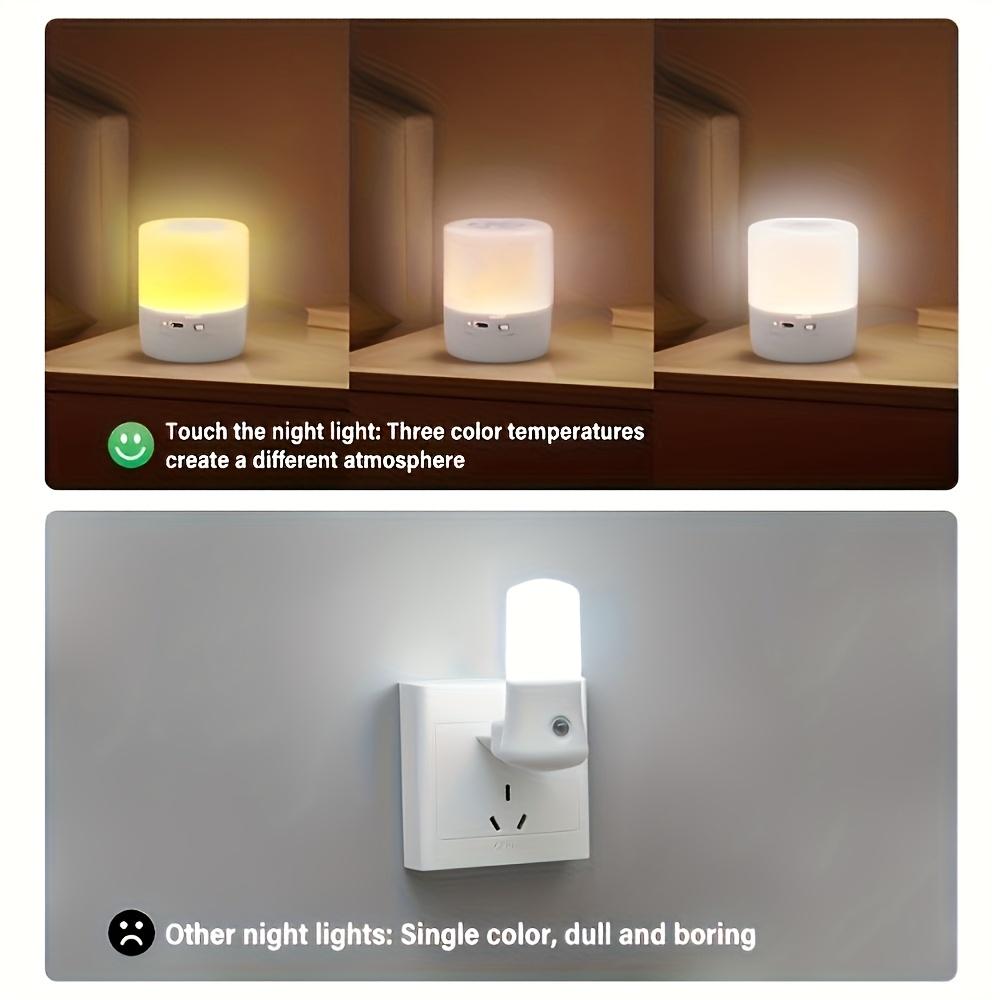 LED Night Light Dimmable Touch Smart Night Lamp Adjustment Table Lamp Baby Nursery Bedside Sleeping Reading Touch Switch