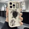 Black and White Sea Turtle Shockproof Phone Case for Xiaomi Redmi Note 14 13 12 11 10 9 8 7 Pro Anti-Slip Soft TPU Cover