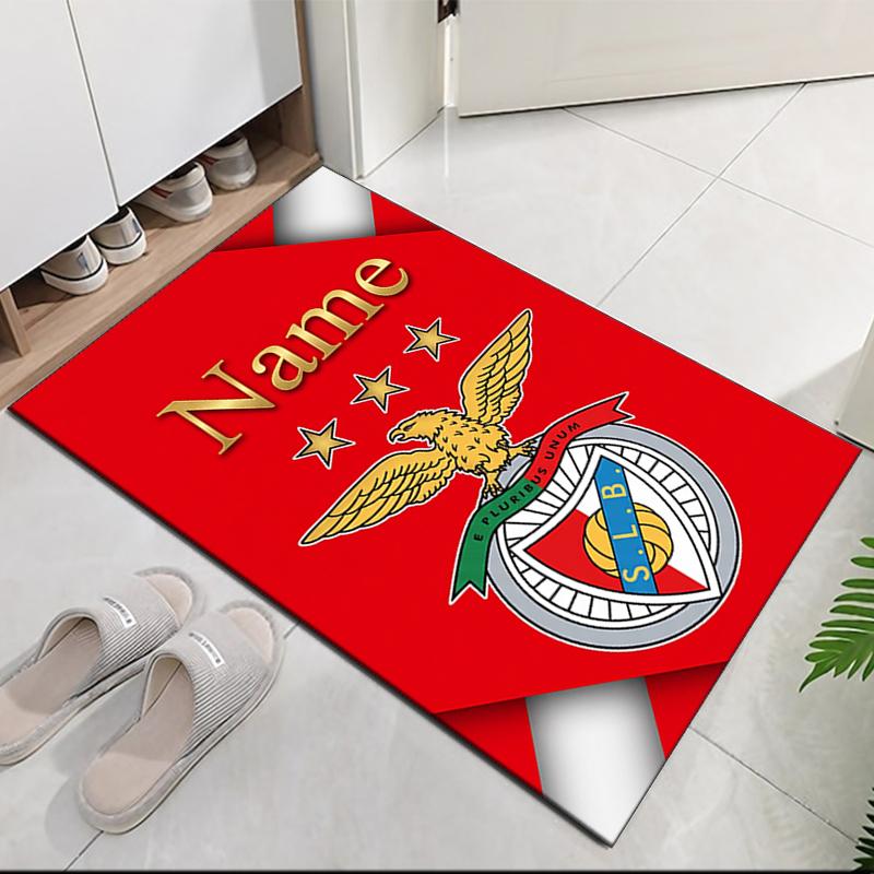Custom Name Benfica Printed Carpet Rug For Office Chair Living Room Bedroom Kitchen Room Decor Gifts
