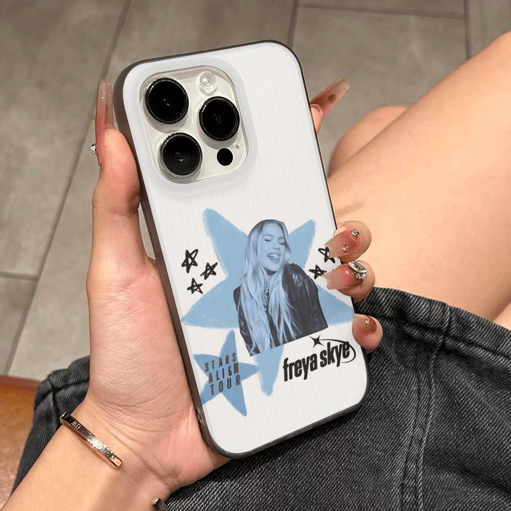 F-Freya S-Skye Singer For IPhone 17 16 15 Plus Pro Max 12 14 Plus 11 13 Wave Corrugated Stripe Funda Phone Cover