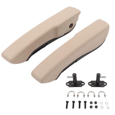 Pair Car Armrest Left Right 0‑120 Degree Adjustable Interior Beige Universal for RV Trucks