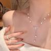 Wind Pearl Necklace Female Versatile Niche Design High-end Light Luxury Collarbone Chain Jewelry