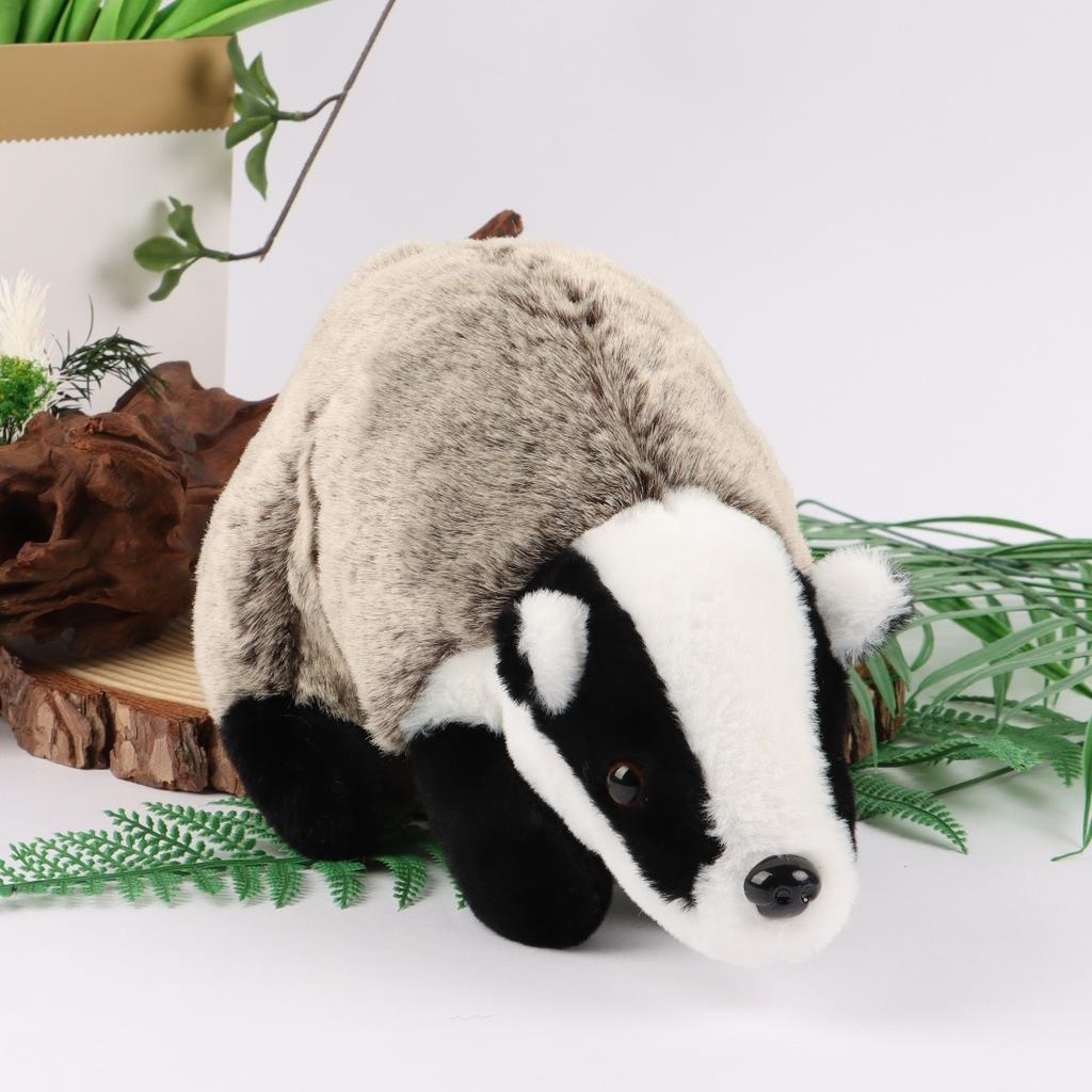 "badger Plush, Badger Simulation Animal, Jeff Doll, Wang Anshi Badger, Furry Doll, Home Decoration"