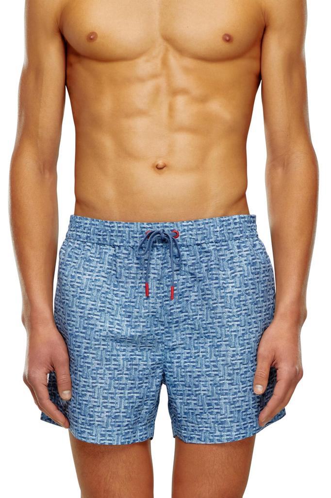Diesel Men's Beachwear BMBX-KEN-37-ZIP A132240QIAY M Blue E6383
