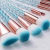 Unicorn Makeup Brush Set With Transparent Glitter Spiral Design For Makeup Enthusiasts