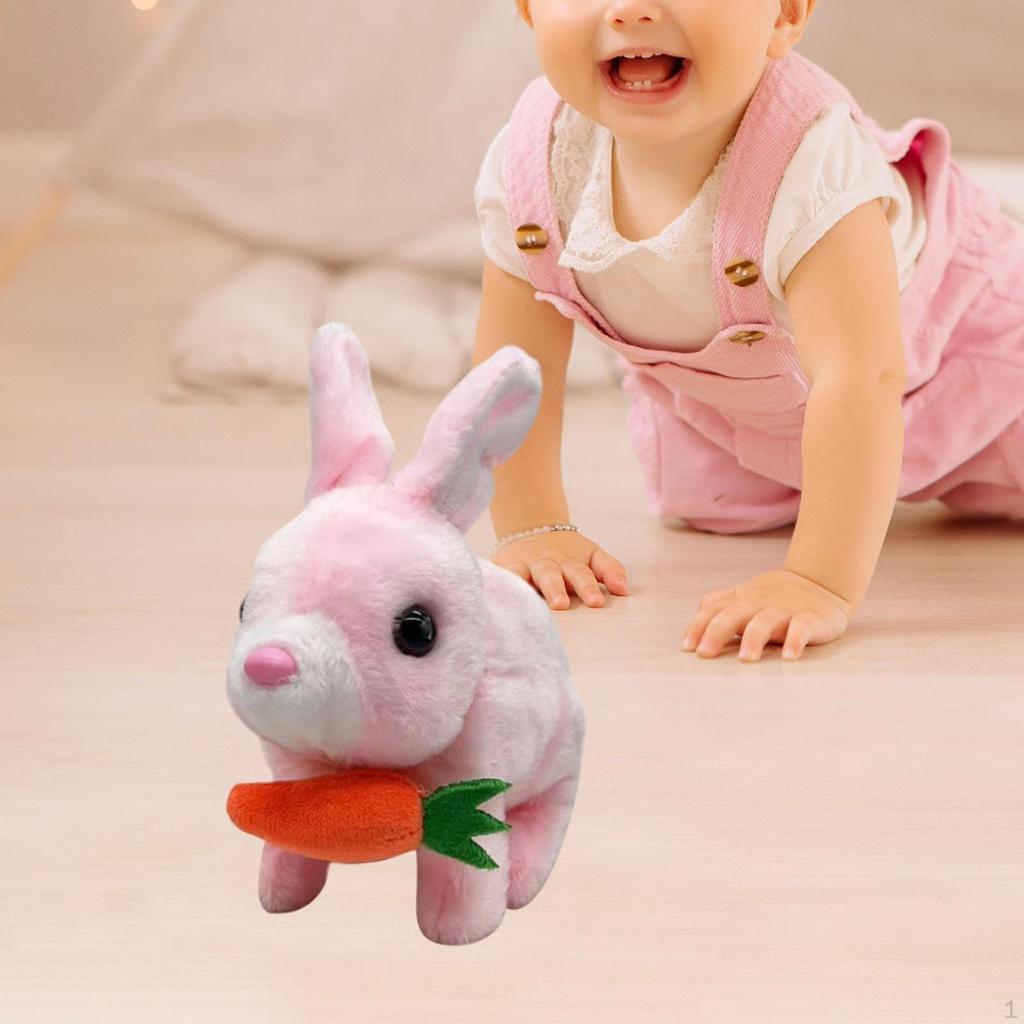 Electric Bunny Plush Toy Interactive Rabbit Creative Holiday Gifts Realistic Stuffed